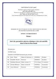 Suivi des paramètres physico-chimique et des sels nutritifs dans la baie de Bou Ismail