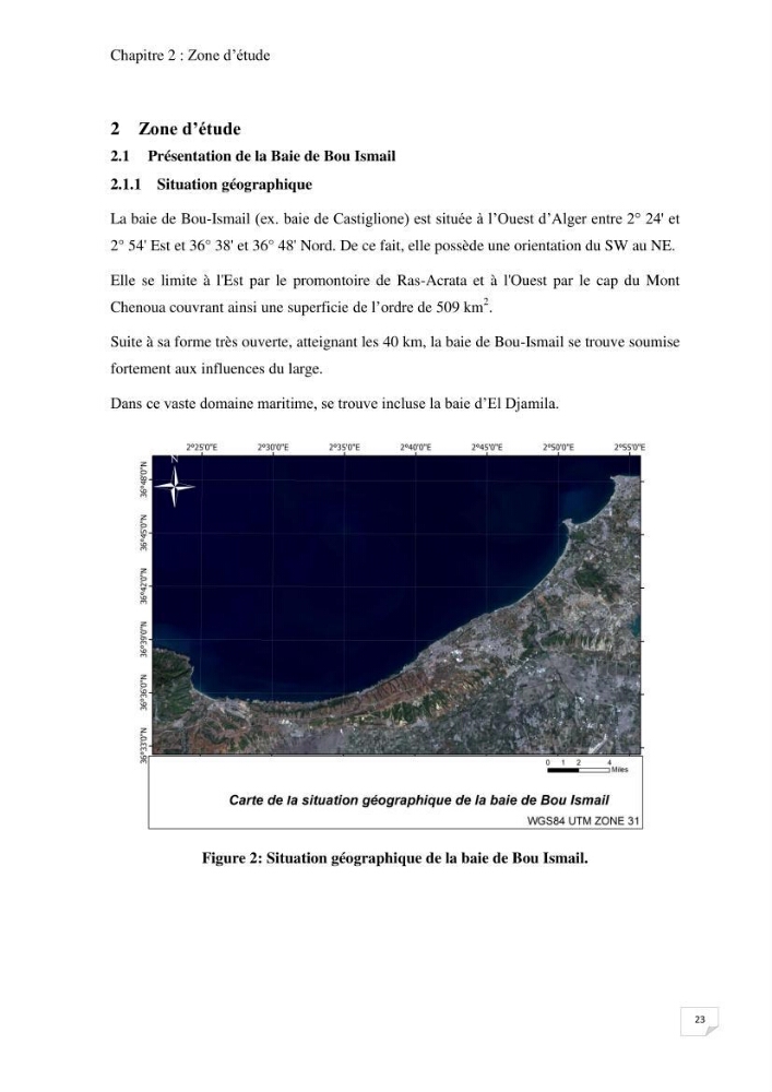 Suivi des paramètres physico-chimique et des sels nutritifs dans la baie de Bou Ismail