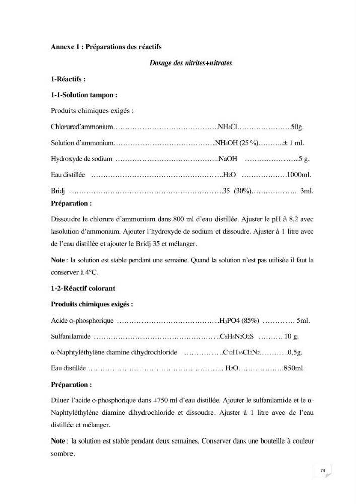 Suivi des paramètres physico-chimique et des sels nutritifs dans la baie de Bou Ismail