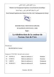 La télédetection de la couleur de l'océan: état de l'art