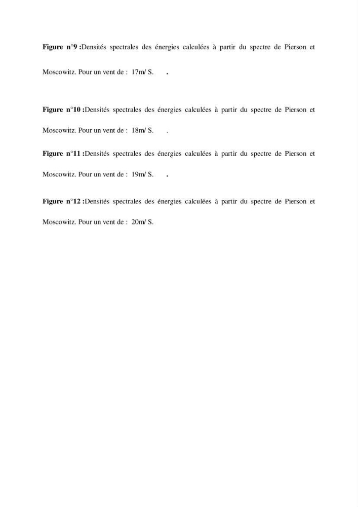 Représentation spéctrale de l\'état de la mer par les specters de Pierson-Moskowits et JONSWAP