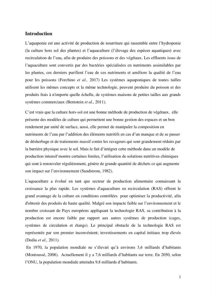 Suivi d\'un systeme d\'élevage en aquaponie en Algèrie