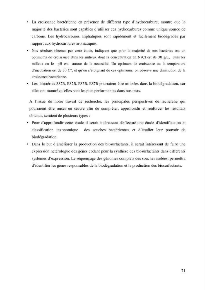 Isolement et caracterisation des bactéries degradants les différentes fractions du pétrol: Cas d’étude port de la Madrague, Ain Benian.