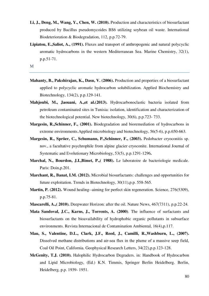Isolement et caracterisation des bactéries degradants les différentes fractions du pétrol: Cas d’étude port de la Madrague, Ain Benian.