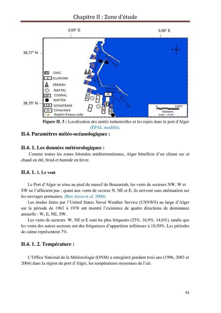 Etat de la pollution par les hydrocarbures du sédiment superficiel dans le port d\'Alger