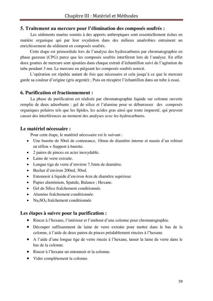 Etat de la pollution par les hydrocarbures du sédiment superficiel dans le port d\'Alger