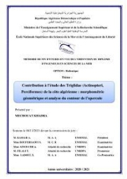 Contribution à l’étude des Triglidae ( Actinopteri, Perciformes ) de la côte algérienne: morphométrie géométrique et analyse du contour de l'opercule