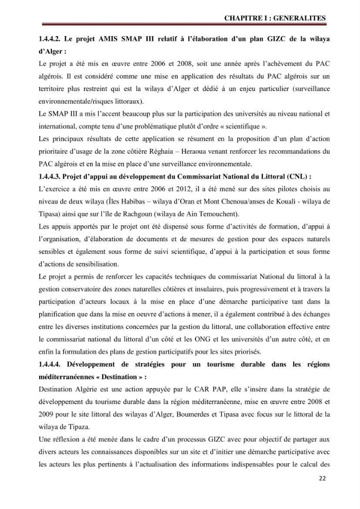 Contribution à l\'élaboration d\'une base de données dans le cadre de la gestion intègrée du littoral Algérien