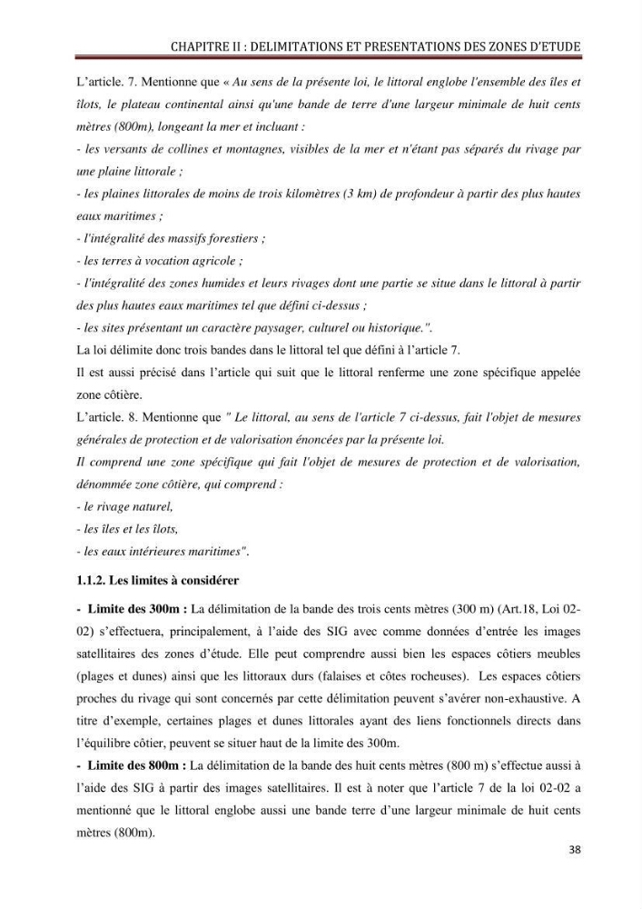 Contribution à l\'élaboration d\'une base de données dans le cadre de la gestion intègrée du littoral Algérien