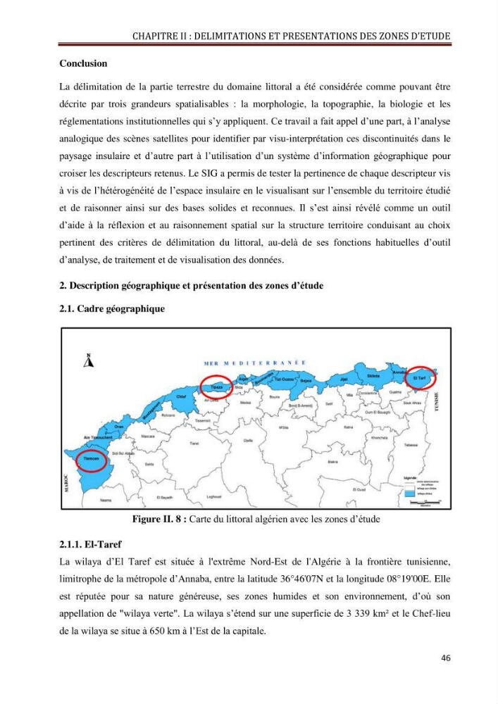 Contribution à l\'élaboration d\'une base de données dans le cadre de la gestion intègrée du littoral Algérien