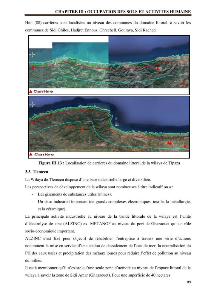 Contribution à l\'élaboration d\'une base de données dans le cadre de la gestion intègrée du littoral Algérien