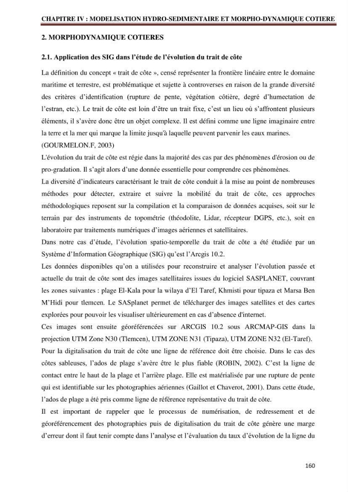 Contribution à l\'élaboration d\'une base de données dans le cadre de la gestion intègrée du littoral Algérien