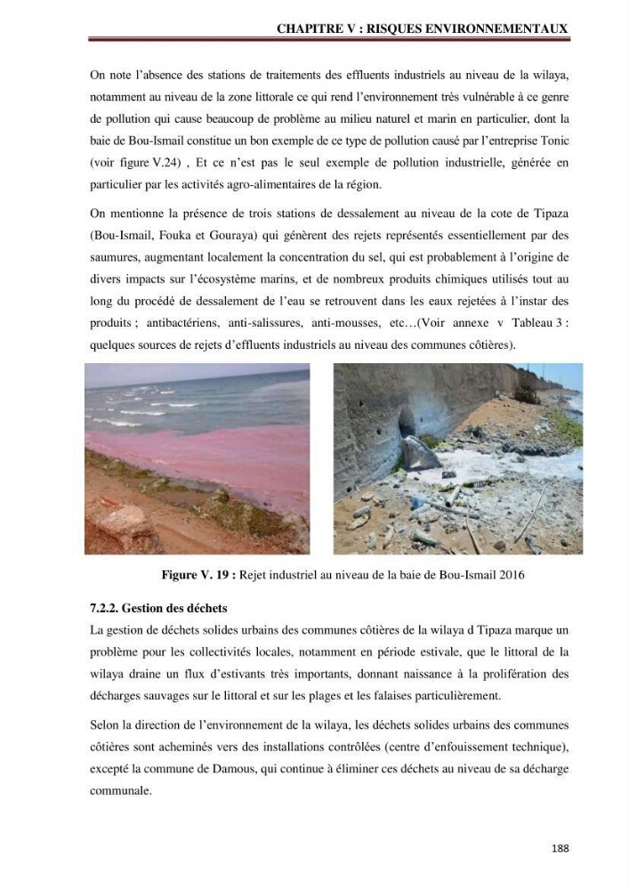 Contribution à l\'élaboration d\'une base de données dans le cadre de la gestion intègrée du littoral Algérien