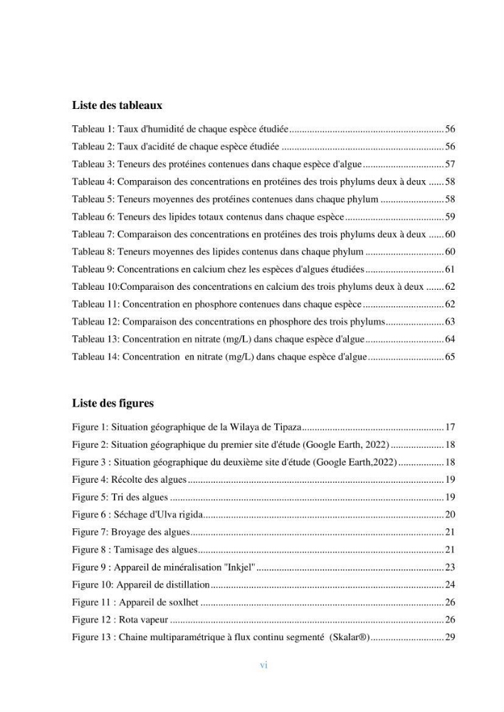 Etude de quelques algues marines de la région de Tipaza: systématique et valorisation