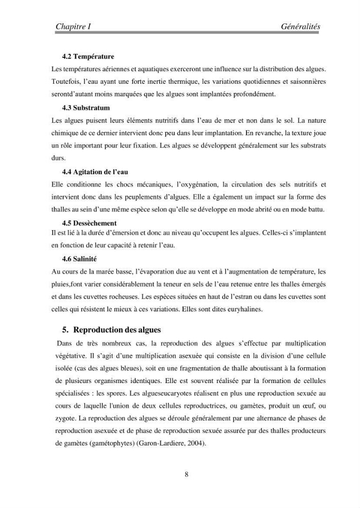 Etude de quelques algues marines de la région de Tipaza: systématique et valorisation