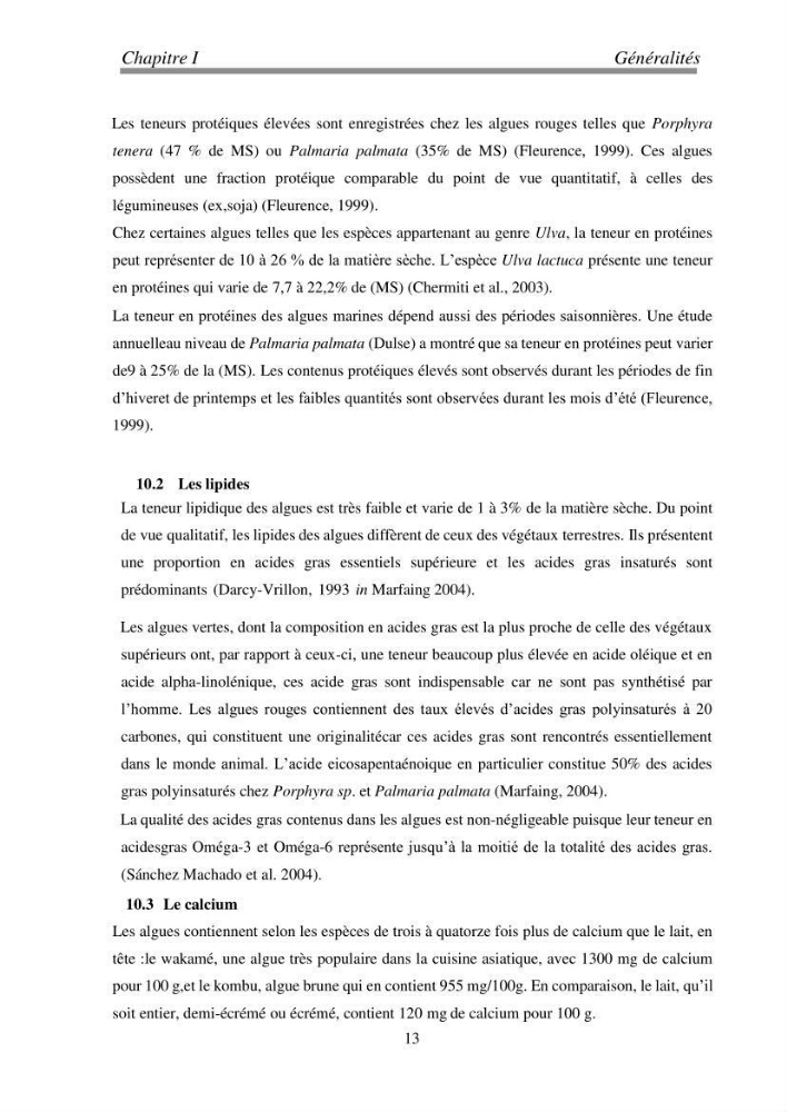 Etude de quelques algues marines de la région de Tipaza: systématique et valorisation