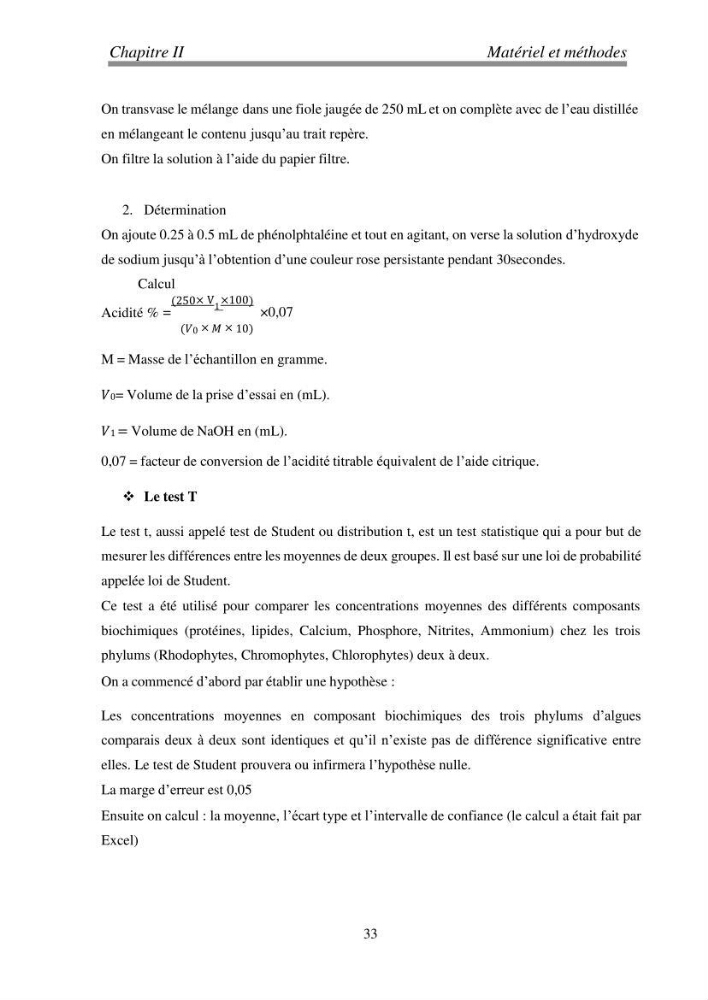 Etude de quelques algues marines de la région de Tipaza: systématique et valorisation