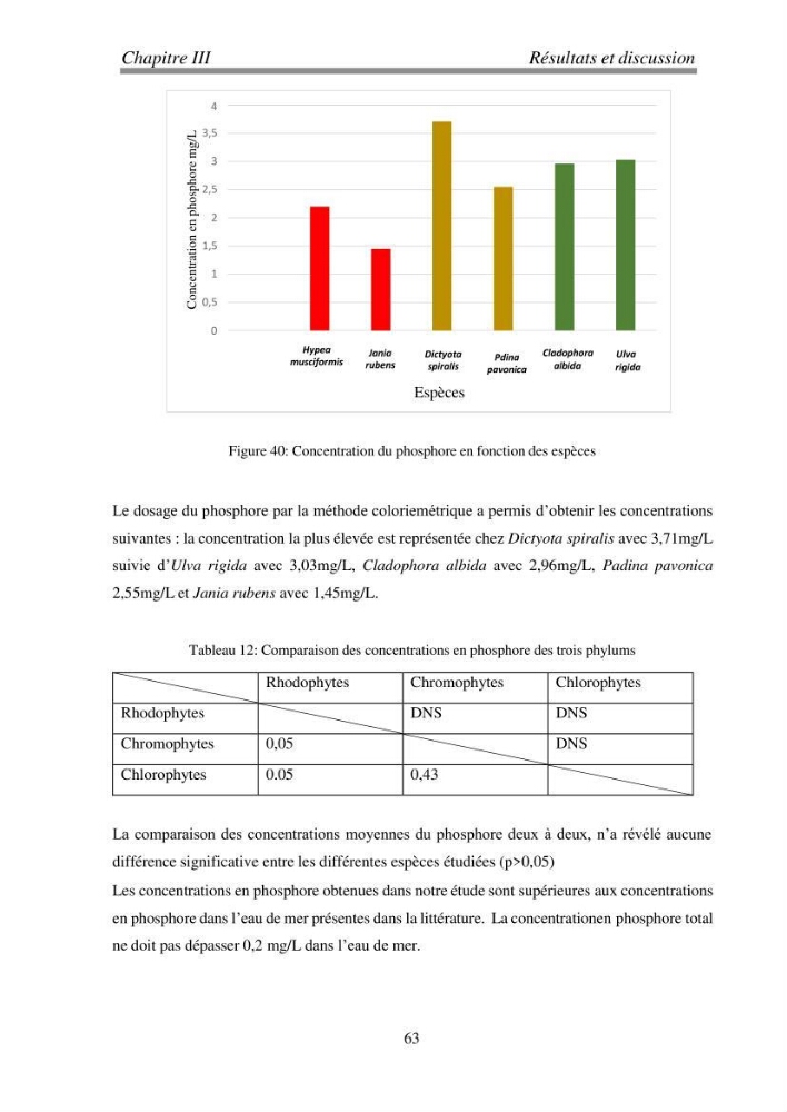 Etude de quelques algues marines de la région de Tipaza: systématique et valorisation