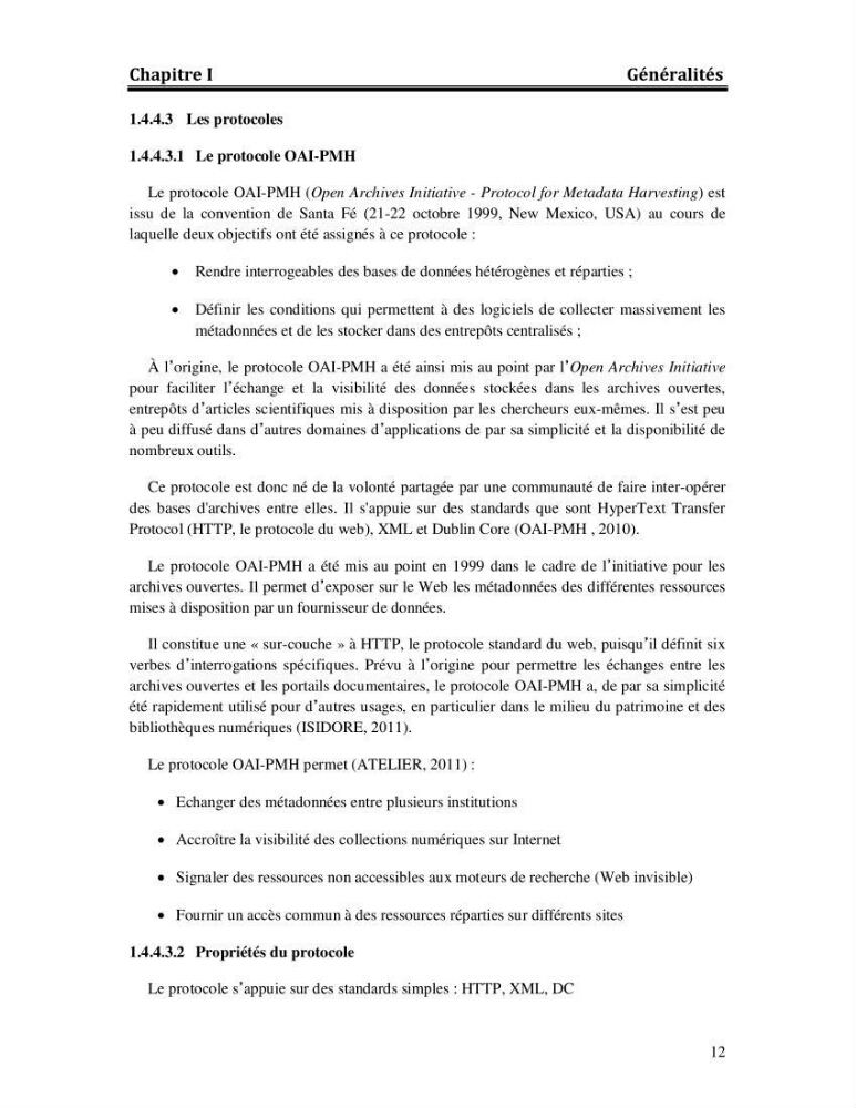 Démarche conceptuelle de mise en place d\'un serveur de metadonnées
