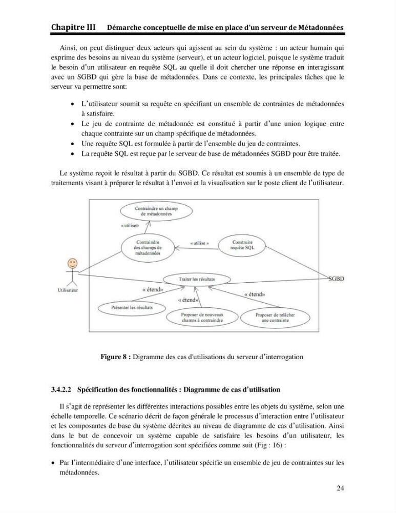 Démarche conceptuelle de mise en place d\'un serveur de metadonnées