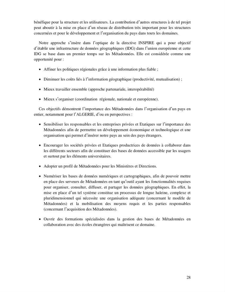 Démarche conceptuelle de mise en place d\'un serveur de metadonnées