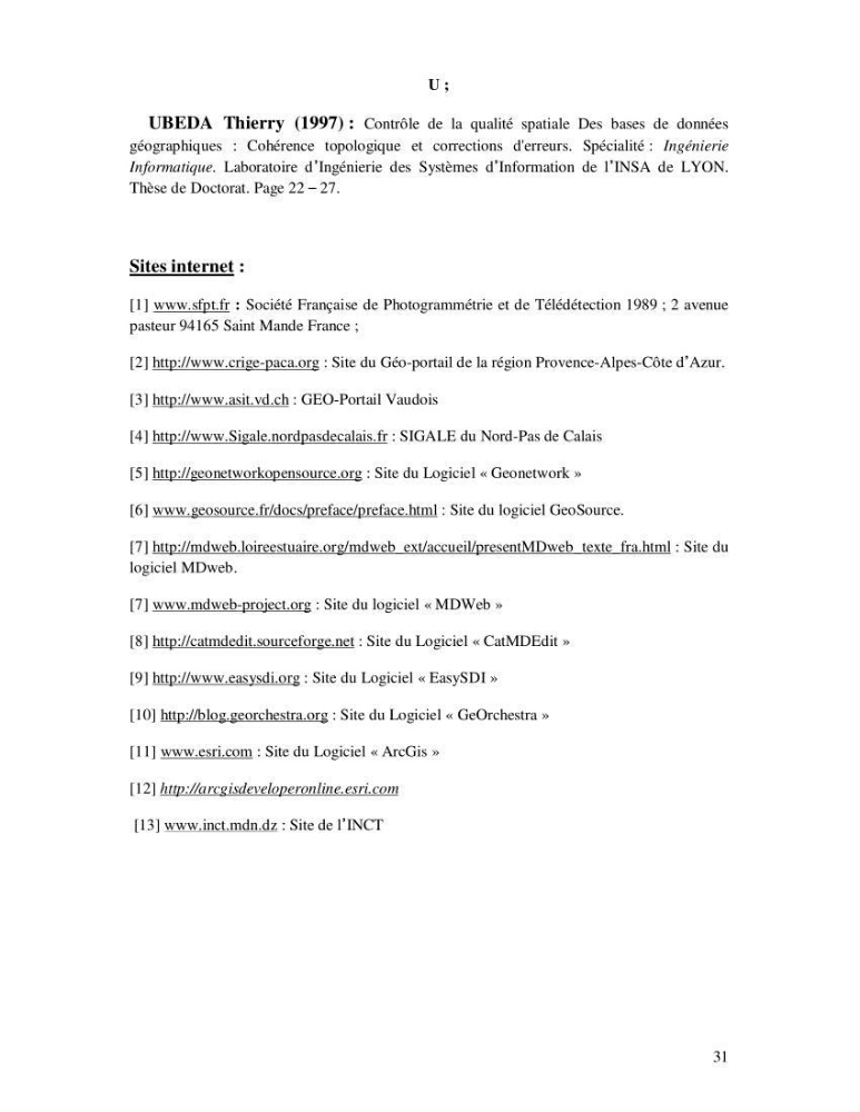 Démarche conceptuelle de mise en place d\'un serveur de metadonnées