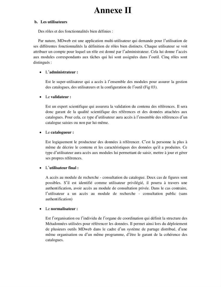Démarche conceptuelle de mise en place d\'un serveur de metadonnées