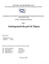 Aménagement du port de Tipaza