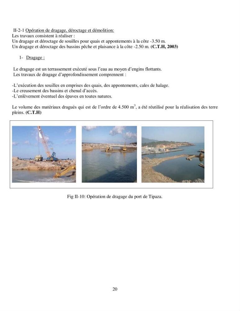 Aménagement du port de Tipaza