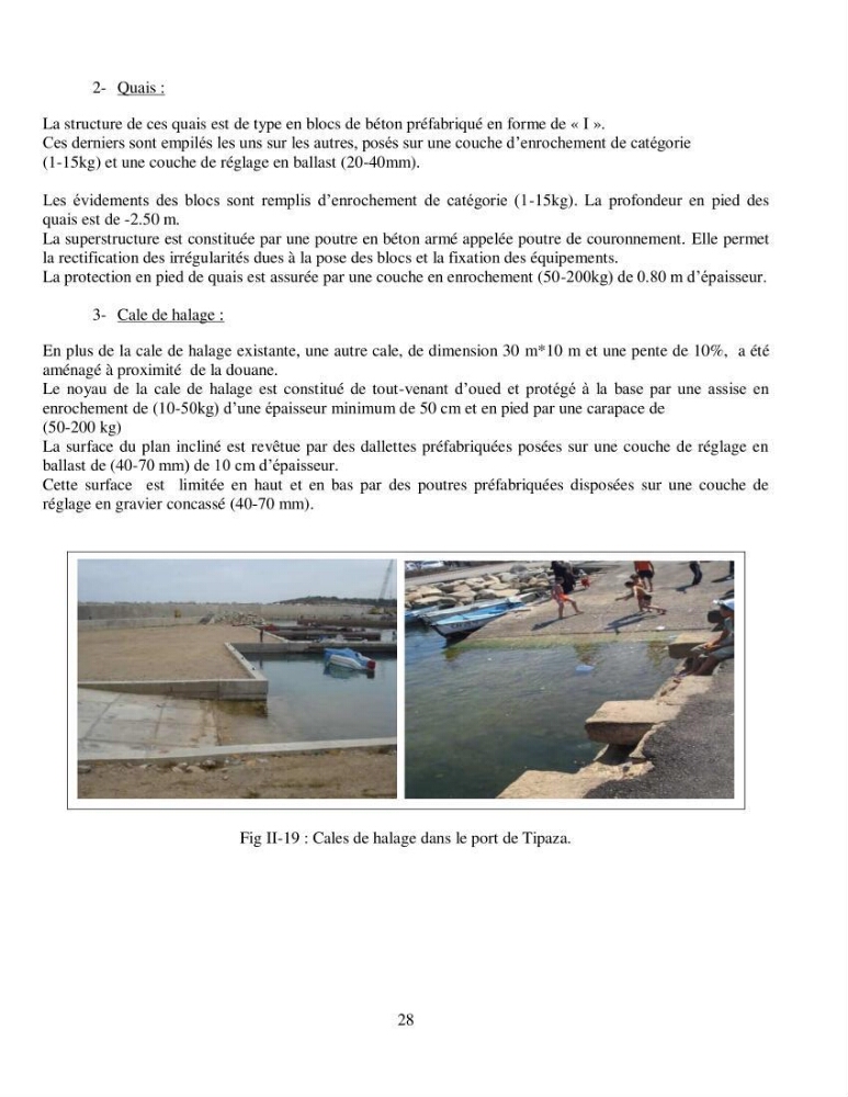 Aménagement du port de Tipaza