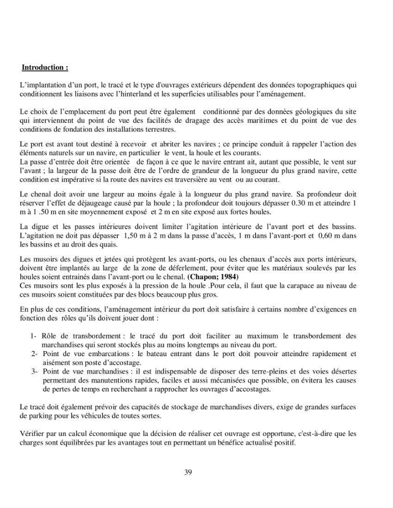 Aménagement du port de Tipaza