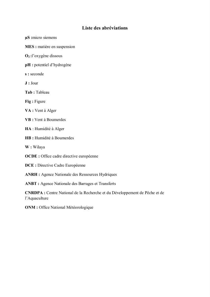 Etude comparative des peuplements phytoplanctoniques indicateurs de la qualité des eaux dans deux systèmes lacustres « le lac du barrage de Keddara(Boumerdes) et le lac de Réghaia(Alger) »