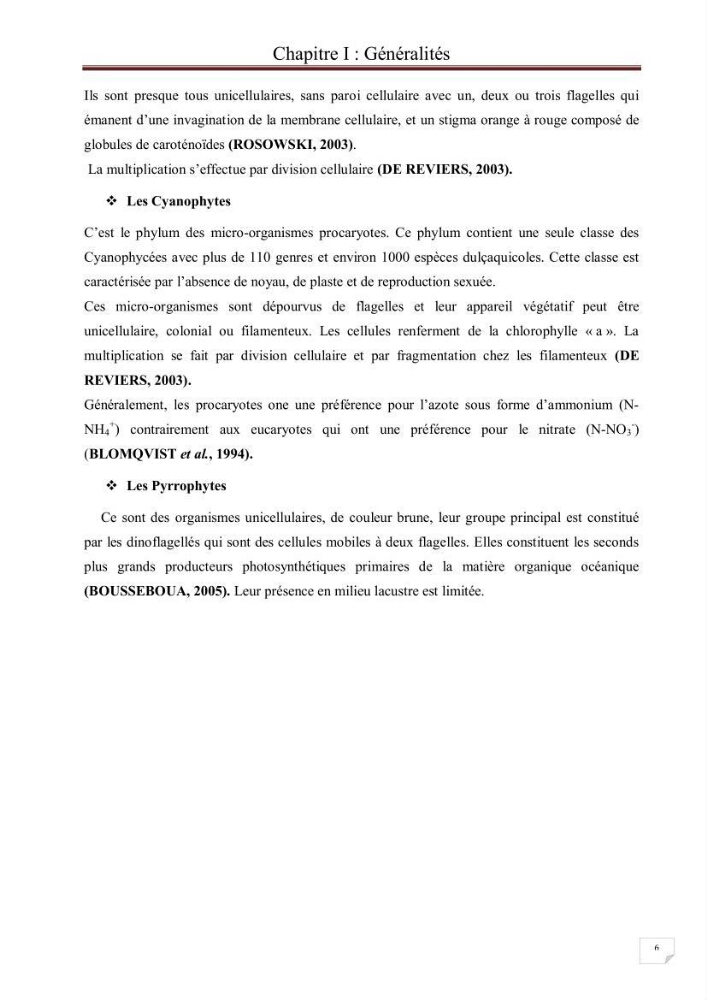 Etude comparative des peuplements phytoplanctoniques indicateurs de la qualité des eaux dans deux systèmes lacustres « le lac du barrage de Keddara(Boumerdes) et le lac de Réghaia(Alger) »