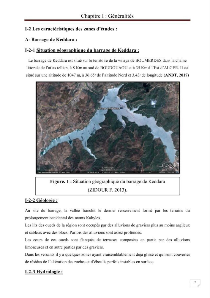 Etude comparative des peuplements phytoplanctoniques indicateurs de la qualité des eaux dans deux systèmes lacustres « le lac du barrage de Keddara(Boumerdes) et le lac de Réghaia(Alger) »