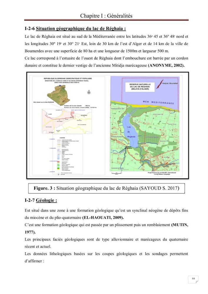 Etude comparative des peuplements phytoplanctoniques indicateurs de la qualité des eaux dans deux systèmes lacustres « le lac du barrage de Keddara(Boumerdes) et le lac de Réghaia(Alger) »