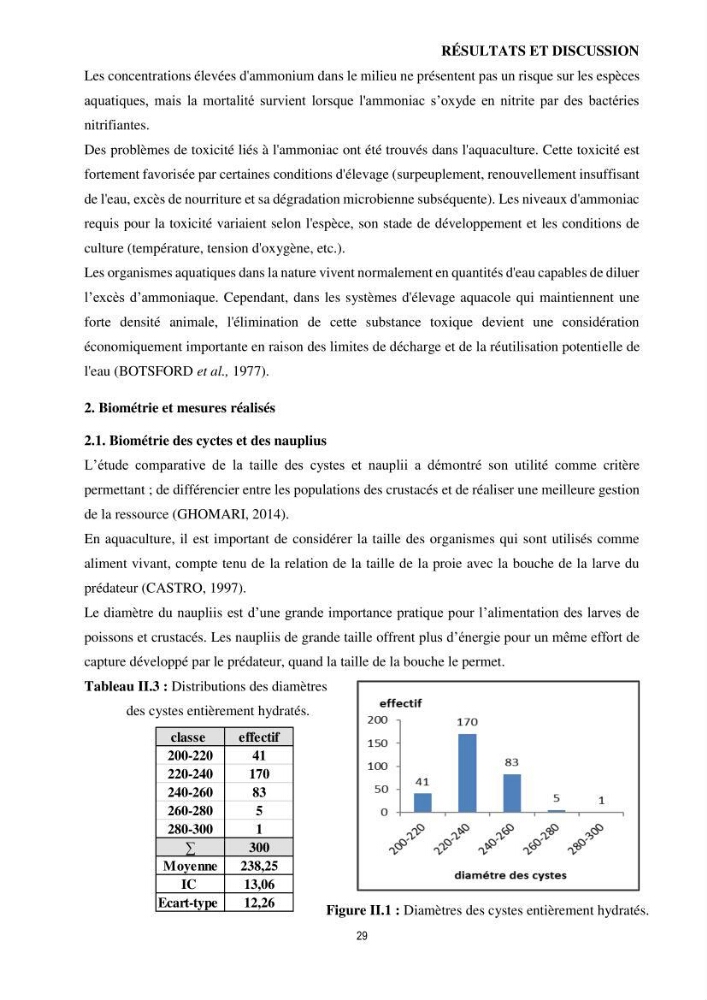 Mis en place des outils technologiques necessaires au developpement d\'un elevage d\'Artémia Salina du saline de Bethioua