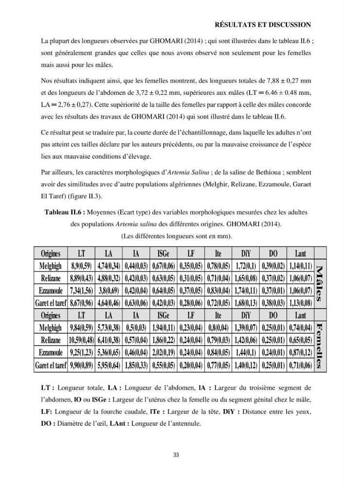 Mis en place des outils technologiques necessaires au developpement d\'un elevage d\'Artémia Salina du saline de Bethioua