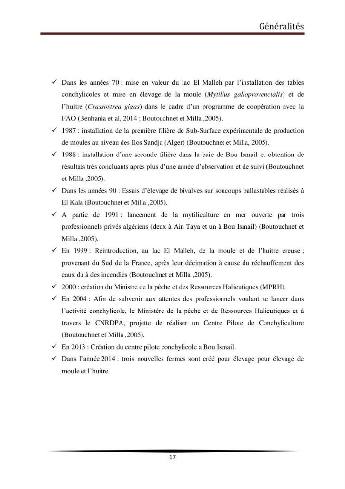 Analyse microbiologique de la moule Mytilus galloprovincialis: