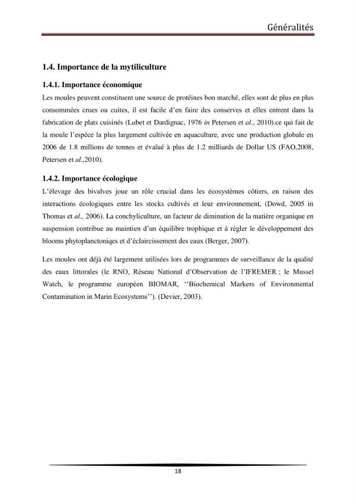 Analyse microbiologique de la moule Mytilus galloprovincialis: