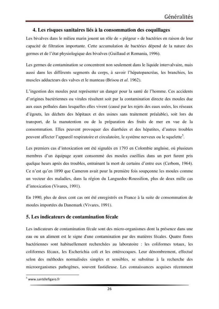 Analyse microbiologique de la moule Mytilus galloprovincialis: