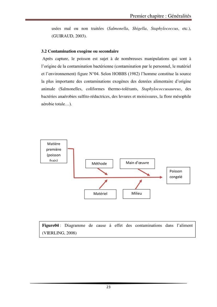 Contribution à l\'étude de la qualité microbiologique du poisson congelé panga (Pangasius hypophthalmus):