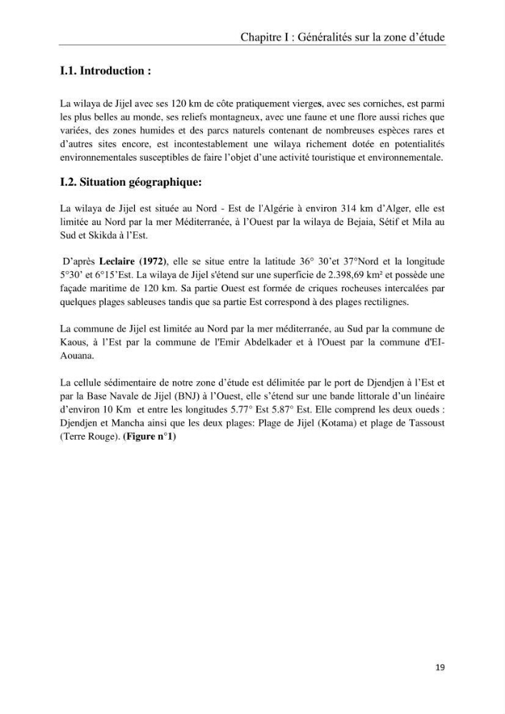 Réaménagement de la plage de Jijel et son influence sur la résolution du problème d’ensablement du port de pêche de Boudis