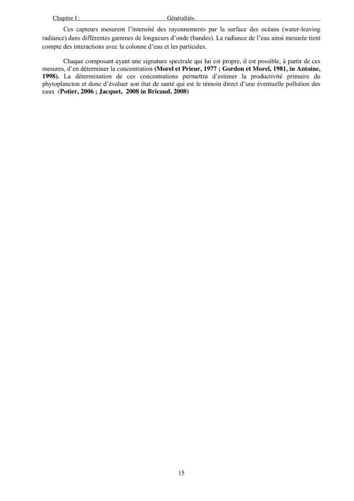 Apport du système d\'information géographique (SIG) pour la modélisation de la couleur des eaux marines