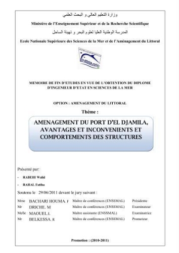 Aménagement du port d'el djamila, avantages et inconvenients et comportements des structures Aménagement du port d'el djamila, avantages et inconvenients et comportements des structures