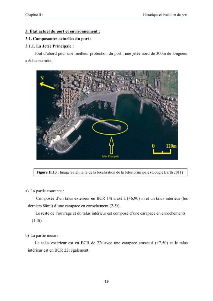 Aménagement du port d\'el djamila, avantages et inconvenients et comportements des structures