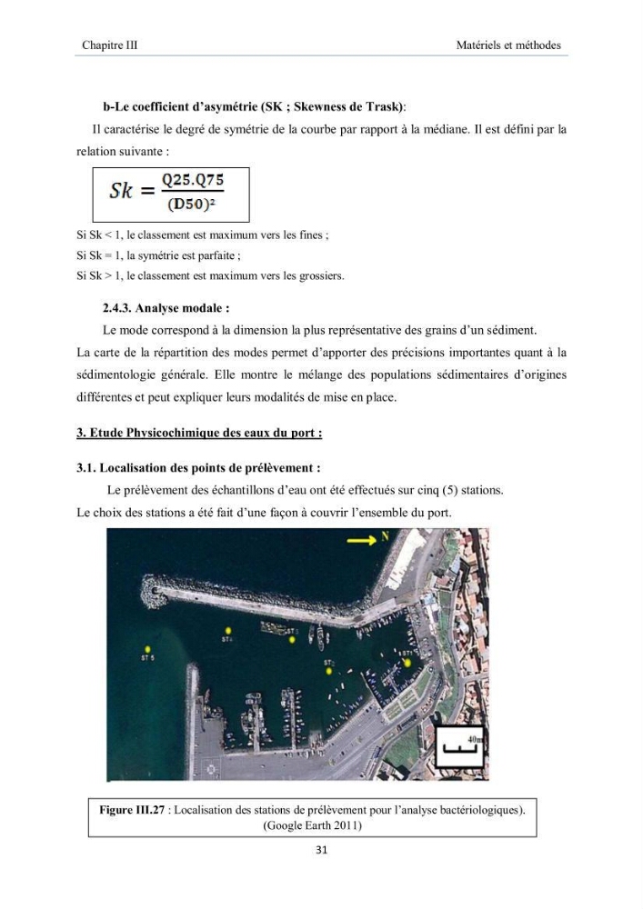 Aménagement du port d\'el djamila, avantages et inconvenients et comportements des structures