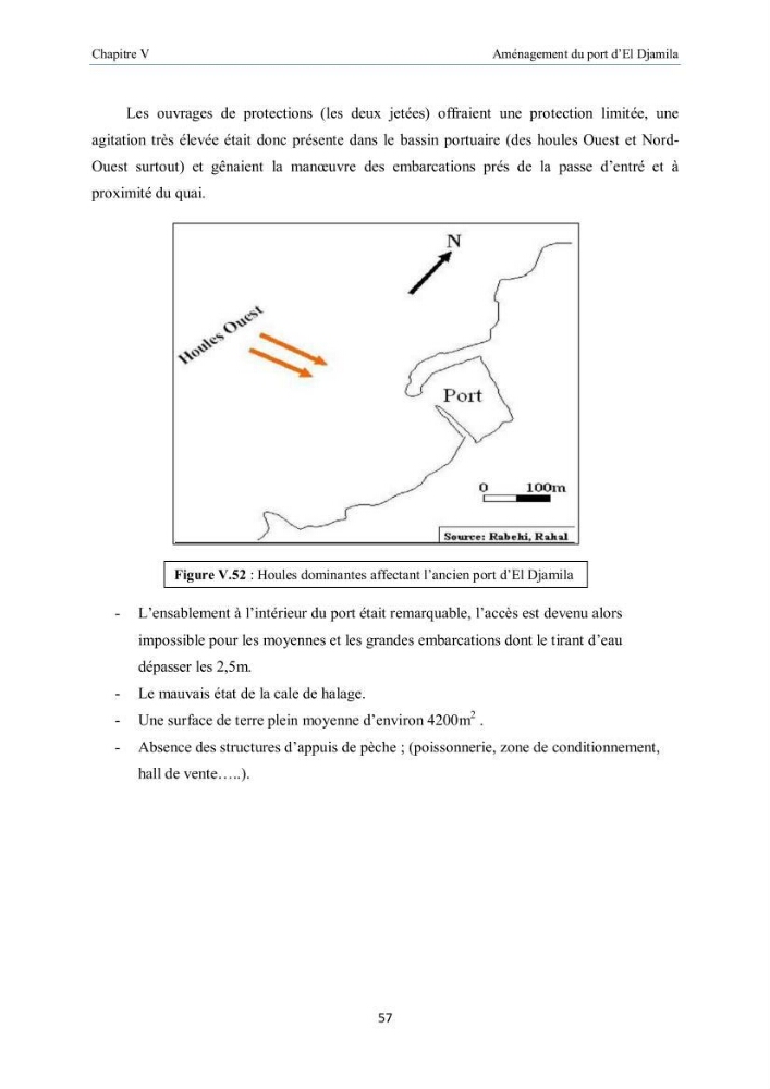 Aménagement du port d\'el djamila, avantages et inconvenients et comportements des structures