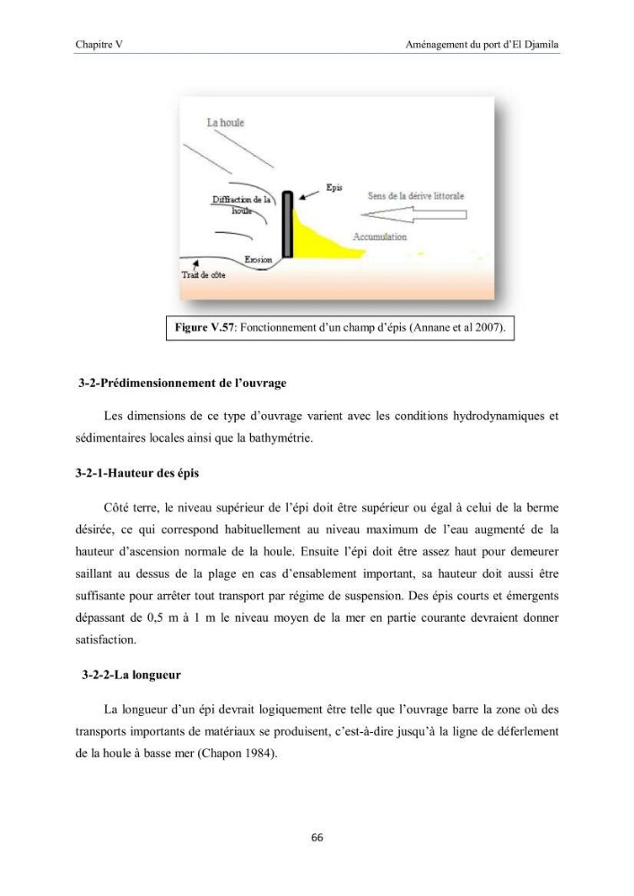 Aménagement du port d\'el djamila, avantages et inconvenients et comportements des structures