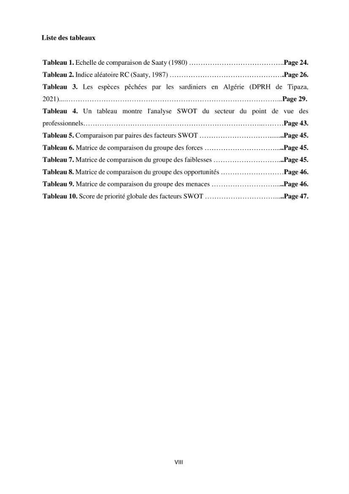 Analyse SWOT (Forces - Faiblaisses - Opportunités - Menaces ) comme outils d\'aide à la décision: cas de la pêcherie sardinière Algérienne