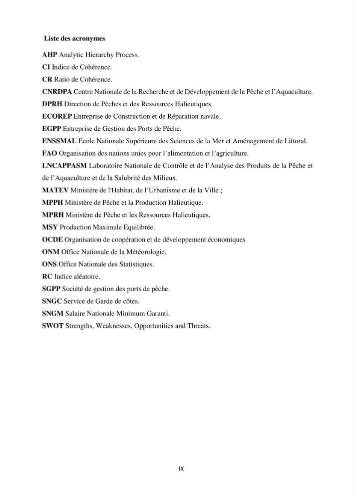 Analyse SWOT (Forces - Faiblaisses - Opportunités - Menaces ) comme outils d\'aide à la décision: cas de la pêcherie sardinière Algérienne